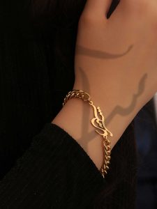خرید دستبند طلا با طرح اسم(نمونه2)